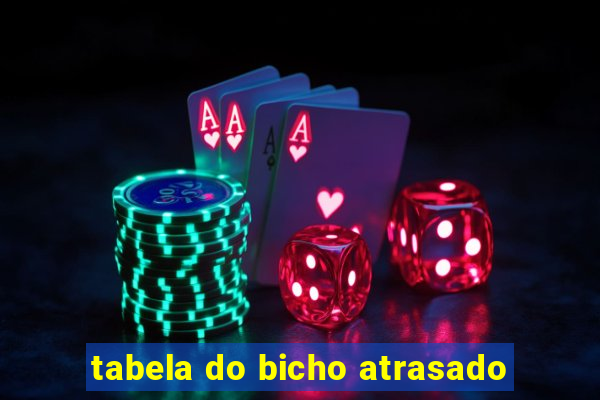 tabela do bicho atrasado